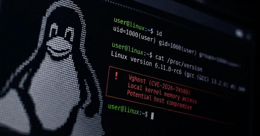 ثغرة vhost في Linux CVE-2026-74580 تتيح صلاحيات root محليًا والهروب من الضيف