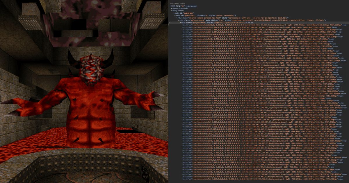 cssQuake: لعبة Quake تعمل في المتصفح بـHTML وCSS دون canvas