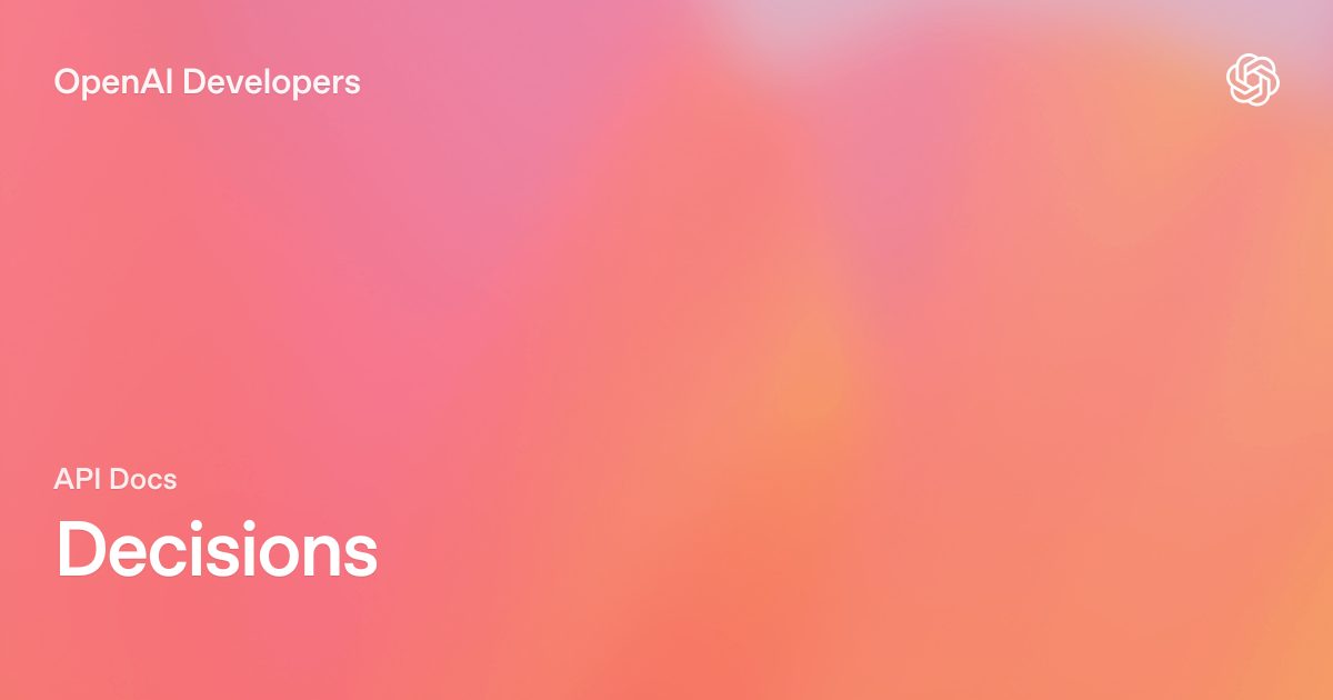 OpenAI-ը Decisions API-ն թողարկեց հանրային բետայում արագ բովանդակության դասակարգման համար
