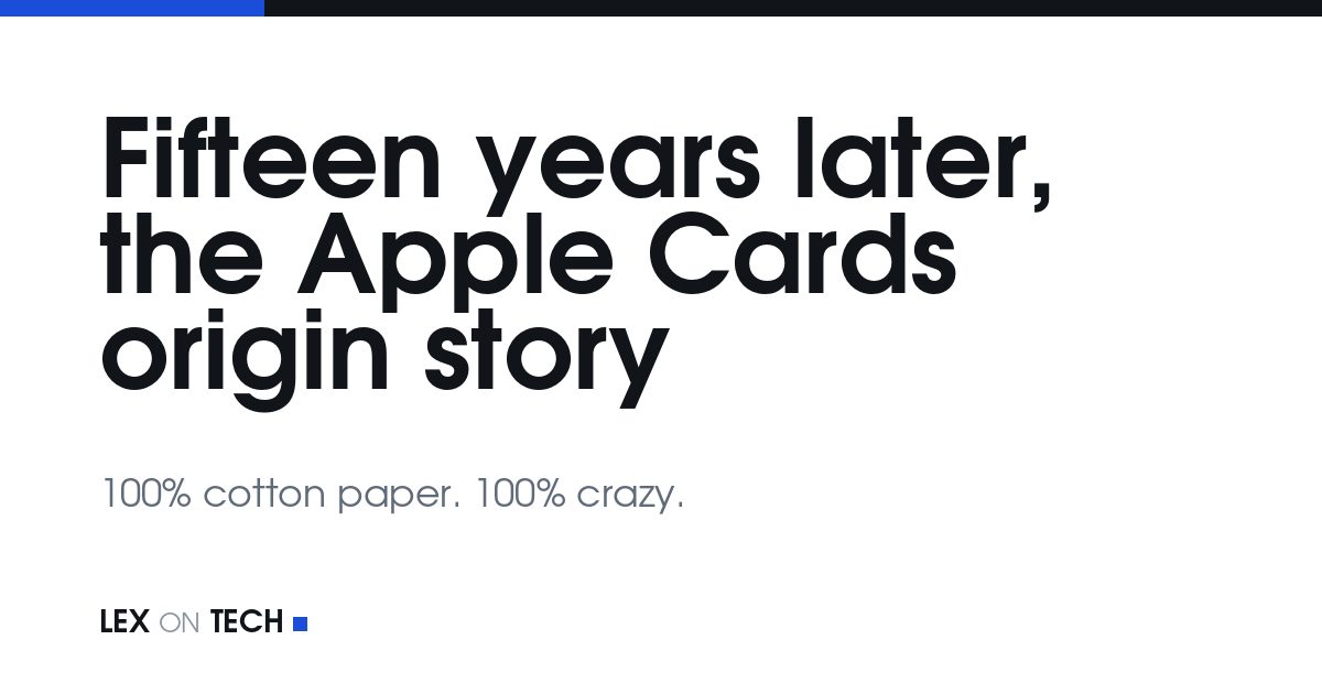 بعد 15 عاماً: القصة الكاملة لتطبيق Cards من Apple
