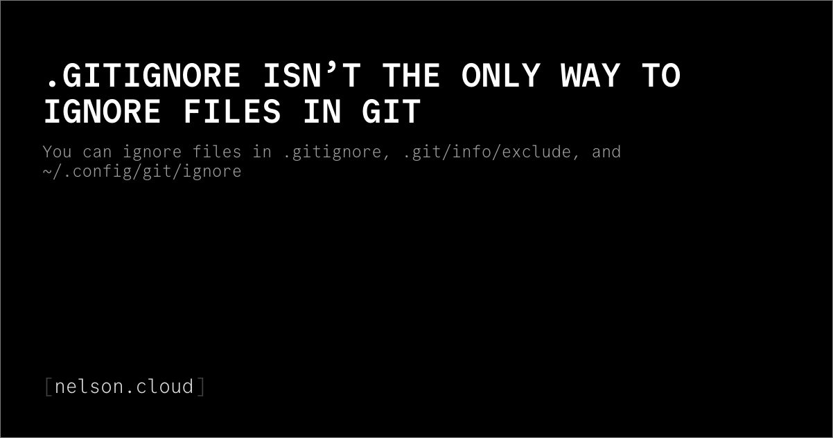 Git يتجاهل الملفات في ثلاثة أماكن وليس في .gitignore فقط