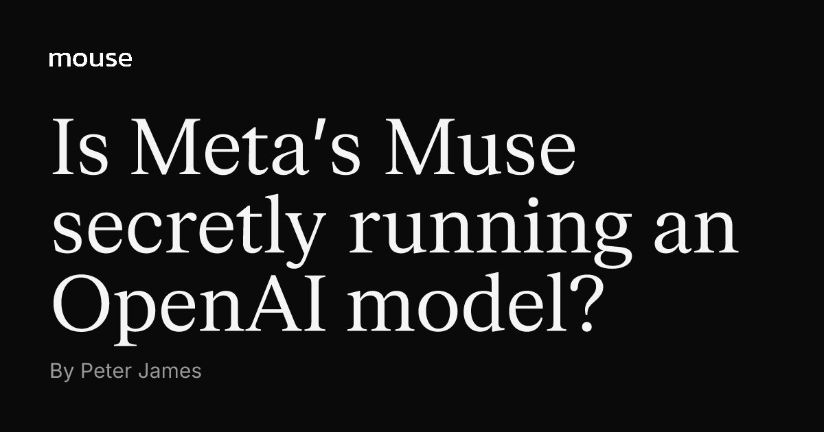 باحث يرجّح أن نموذج muse-special في Muse من Meta هو نموذج من OpenAI