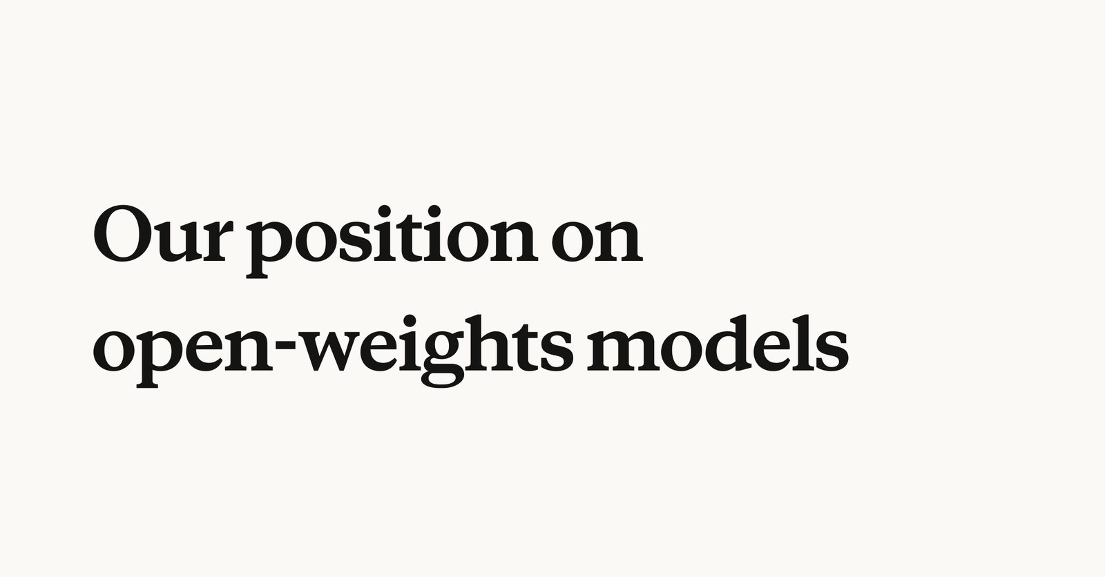 Anthropic's Amodei: no ban on open-weights models