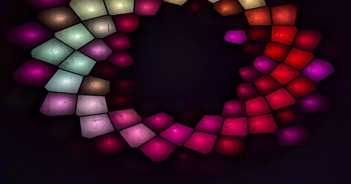 Phyllotaxis: an audio-reactive LED display in 89 cells