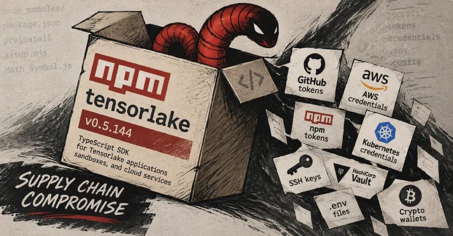 تم اختراق حزمة npm الخاصة بـ Tensorlake لنشر دودة تسرّب بيانات اعتماد Shai-Hulud