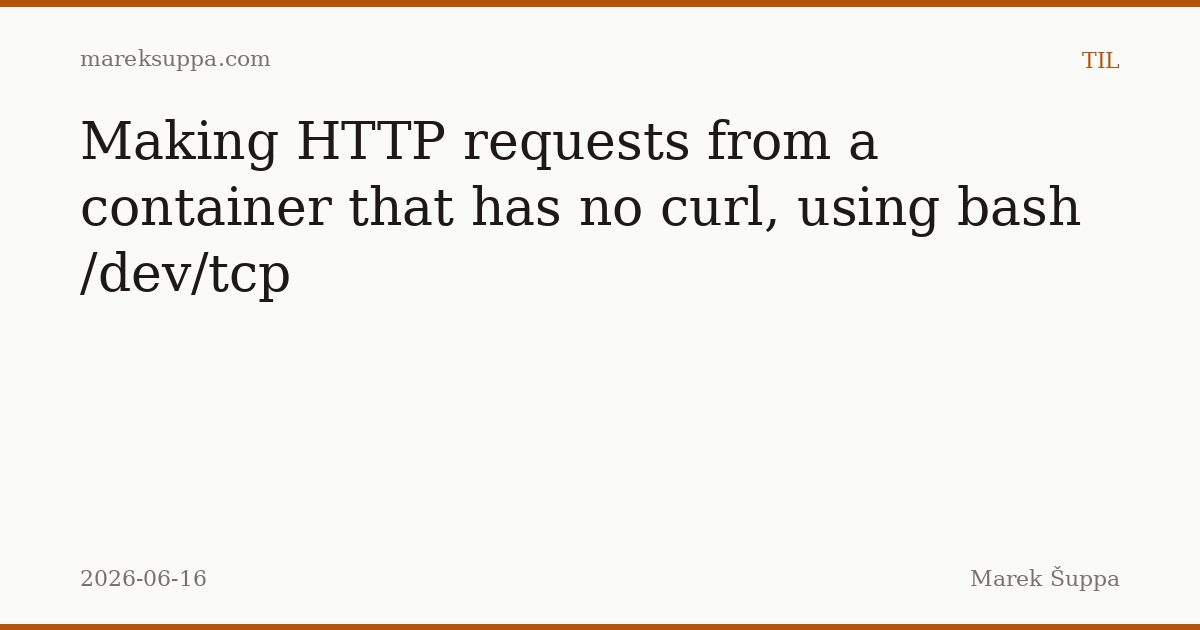 Making HTTP requests without curl, using bash /dev/tcp
