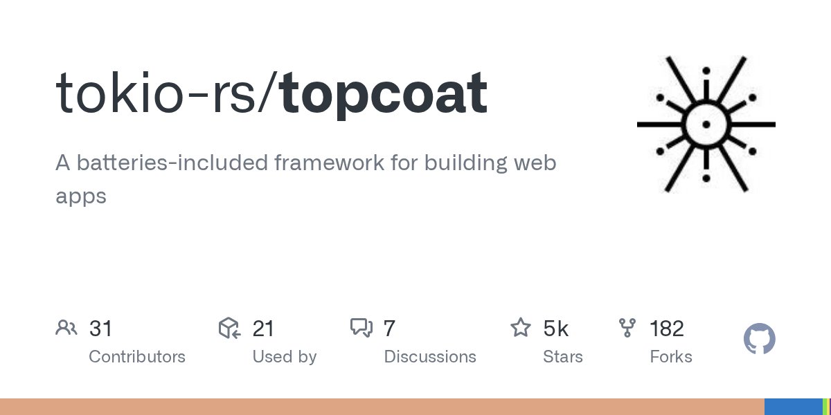 Topcoat 0.9 Rust veb tətbiqlərinə müştəri siqnalları və server push gətirdi