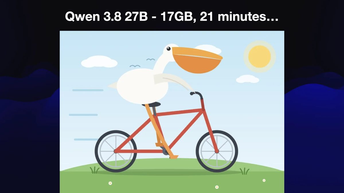 صورة اختبارية أنتجها Qwen 3.8 27B على حاسوب محمول