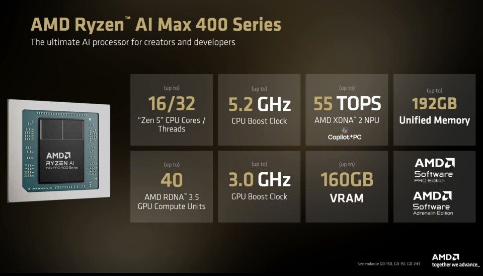 معالجات AMD Ryzen AI Max 400 بنظرة واحدة