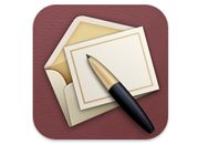 أيقونة تطبيق Cards: بطاقة كريمية ومغلف وقلم