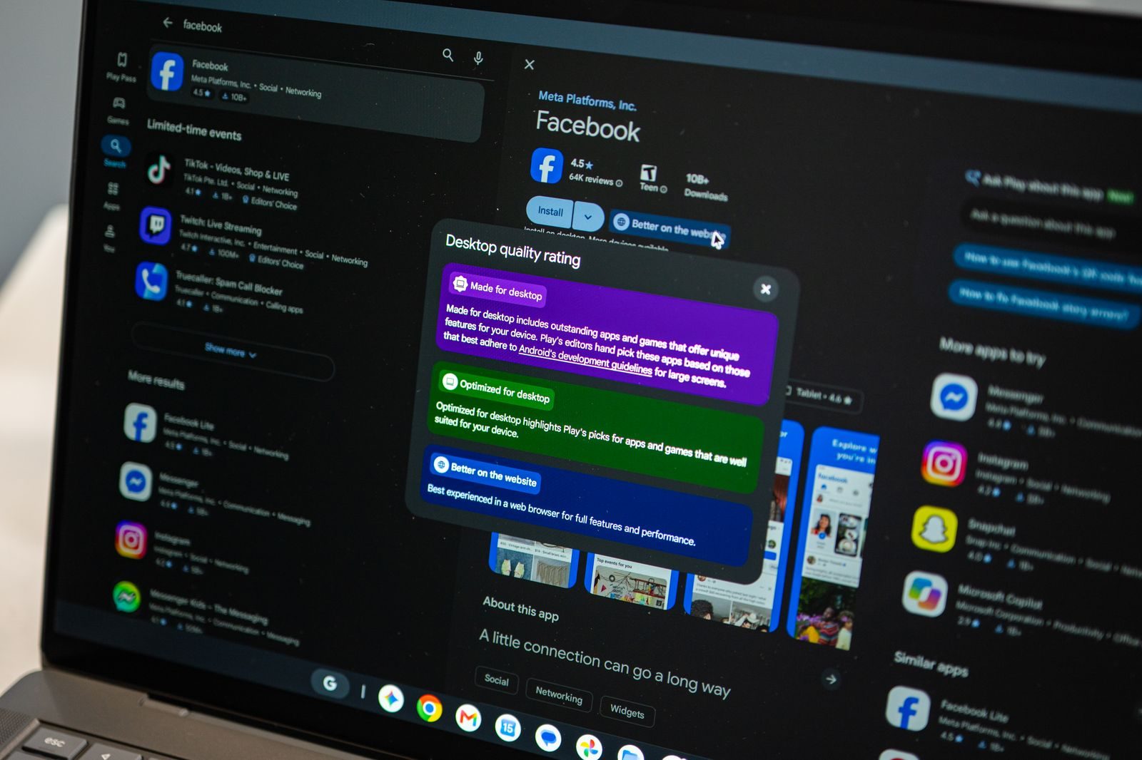 ثلاث فئات للتطبيقات في Google Play