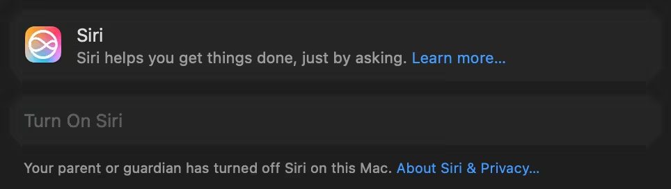 macOS 27-ի Siri կարգավորումները