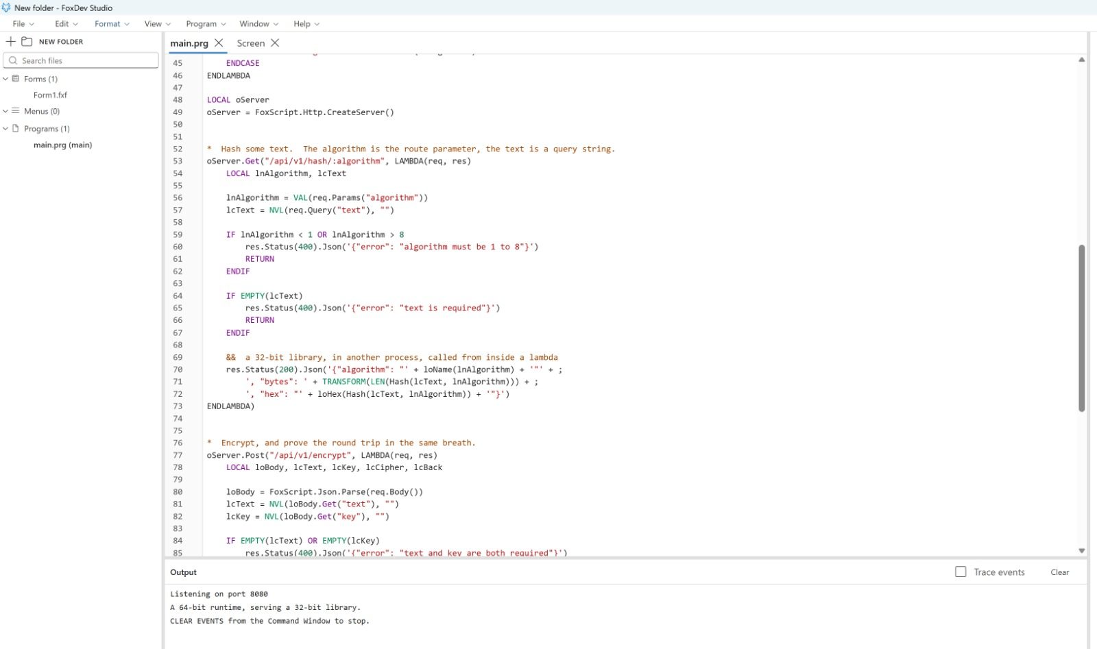 برنامج FoxScript يجيب على مسارات HTTP بواسطة لامبدا
