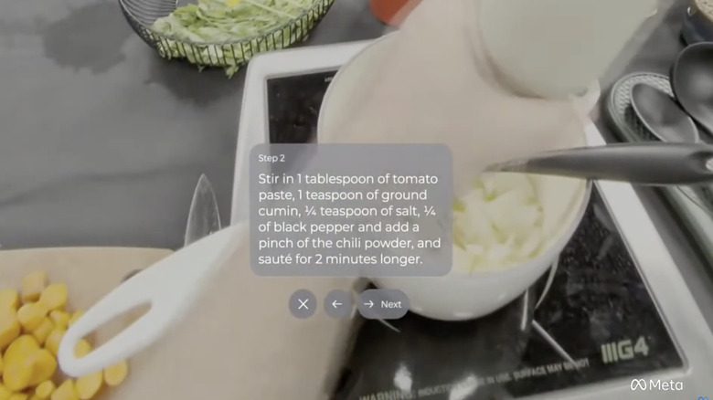 New York Times Cooking tətbiqi Meta-nın ekranlı eynəklərində