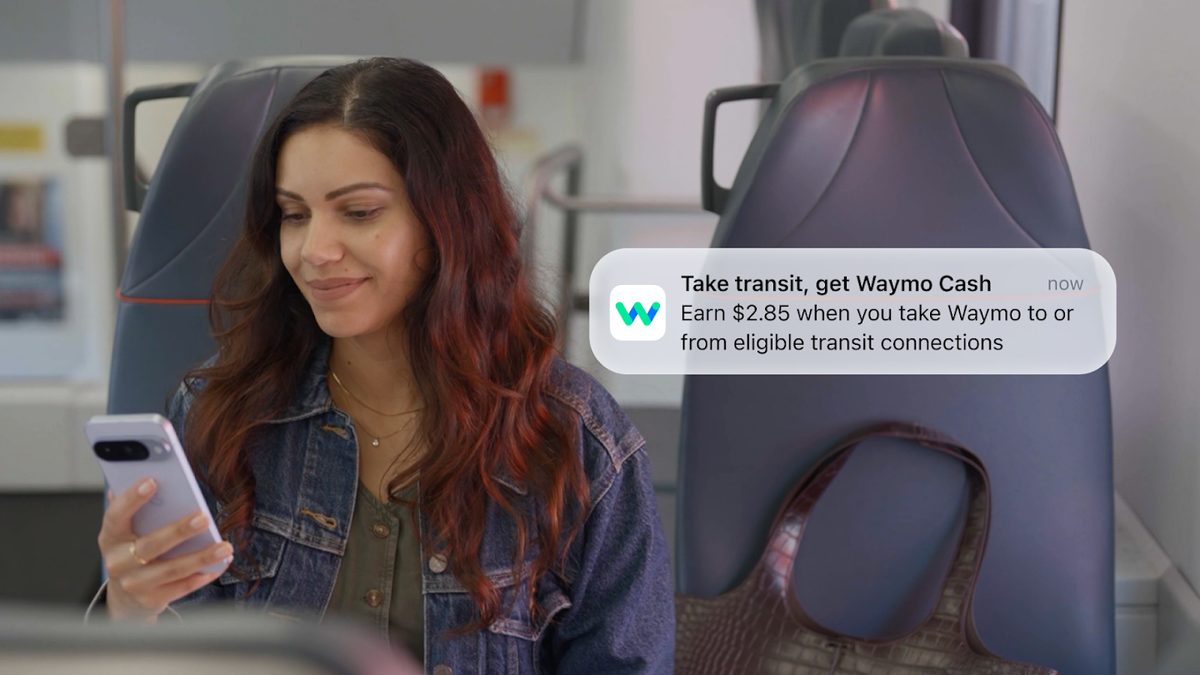 אינפוגרפיקה: זיכוי Waymo Cash על חיבור לנסיעה בתחבורה ציבורית